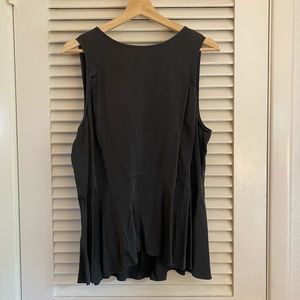 NWT Eileen Fisher Washed Silk Charmeuse LRG Peplum
